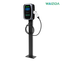 Cargador de Pared Inteligente para Vehículos Eléctricos de 22 kW Tipo 2, Trifásico, con Tarjeta RFID y Control por Aplicación Móvil, Estándar Europeo