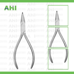 Pince orthodontique manuelle Crown droite et courbée 14 cm en acier inoxydable de haute qualité avec pointe dentée et poignée ergonomique – Instruments dentaires - Product Image 2