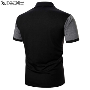เสื้อโปโลพรีเมียมคุณภาพสูง โลโก้สั่งทำได้ สีดำเทาทูโทน ดีไซน์ทันสมัย แขนสั้น สไตล์คนเมือง เนื้อผ้าระบายอากาศได้ดี เหมาะสำหรับใส่เดินเที่ยว - Product Image 3