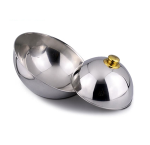 Couvre-plats ronds en acier inoxydable, argentés, pour menu alimentaire, anti-moustiques, pour restaurant, prix de gros - Product Image 1