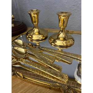 Ensemble de couverts en laiton gravé de luxe, décoration de table pour occasion de mariage, ensembles de couverts décoratifs, couverts en métal, dernier design - Product Image 6