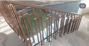 Balaustres de Acero Inoxidable al por Mayor, Acabado en Oro y Oro Rosa, Pasamanos Modernos para Escaleras, Balaustres Decorativos de Lujo y Duraderos - Product Image 2