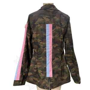 Veste utilitaire camouflage pour femmes Jack and Jill, logo brodé, boutonnée, imperméable, 100% coton, grandes tailles, OEM, vente en gros - Product Image 3