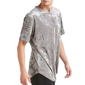 Velvet T-shirt Men's Luxury <b>Top</b> Crushed <b>Maroon</b> Velour Shirt Short Sleeve Crewneck Streetwear Soft Touch Premium T- Shirts - Product Image 5