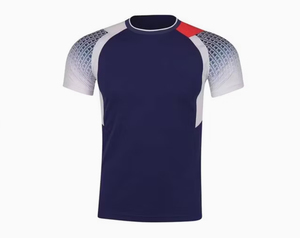 Nouveaux arrivages : uniformes de tennis pour hommes, manches courtes, impression numérique, séchage rapide, respirants, design personnalisé, logo sur le devant. - Product Image 6