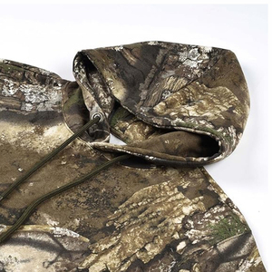 Sudadera con capucha personalizada 2026 con cremallera, estilo boxy, camuflaje de árbol, 100% algodón de alto gramaje, estampado DTG, camuflaje de árbol para caza, fabricante de ropa para agricultura - Product Image 4