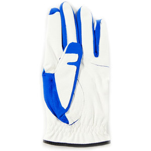Gant de golf premium pour homme en cuir blanc/bleu roi, ajustement main gauche, pour des performances et un style supérieurs - Product Image 2