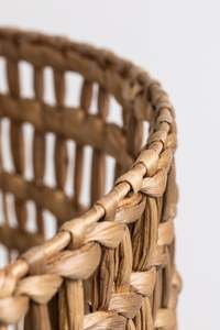 Panier de rangement écologique en jacinthe d'eau tressée avec couvercle, organisateur naturel fait main pour la maison, la salle de bain, les chambres, vente en gros - Product Image 2