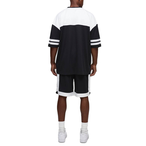 Ensemble d'été tendance pour homme en coton, t-shirt imprimé à col rond et short, tenue décontractée légère, streetwear, tenue de sport - Product Image 3