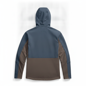 Chaqueta Cortavientos con Capucha para Hombre, Diseño Color Block, Cierre de Cremallera, Estilo Casual para Otoño, Exterior de Poliéster y Nailon - Product Image 3