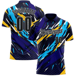 เสื้อโปโลกีฬาผู้ชายแบบซับลิเมชั่น ผลิตตามสั่งจากโรงงาน MOQ ต่ำ เสื้อดาร์ท เสื้อบอลลิ่ง เสื้อกอล์ฟ - Product Image 4