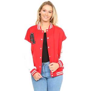Women Quilted <b>Jacket</b> Oversized Fashion Baseball Letterman Coat Custom Logo College Style Casual Outerwear Wholesale Hooded - Product Image 4