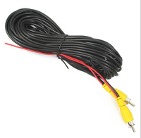 Faisceau de câbles vidéo RCA de longueur personnalisée avec câble d'alimentation, extrémité de fil nu, pour caméra de recul, installation de lecteur DVD et moniteur de voiture