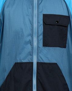 2025 superventas pulóver Chaqueta resistente al agua de lluvia a prueba de viento gimnasio Fitness chaqueta bordado de talla grande Color bloque rompevientos - Product Image 4