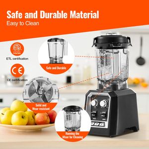 Frullatore Professionale Commerciale con Contenitore in Acciaio Inox e Plastica da 68 oz, 3 Funzioni, Frullatori da Banco Commerciali - Product Image 5
