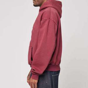 Custom Men Acid Wash <b>Hoodie</b> 400gsm Heavyweight Cotton Vintage Oversized Streetwear Sweatshirt Manufacturer - Product Image 3