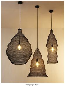 Big Oval <b>Basket</b> <b>Weave</b> Lantern Handmade Modern Woven Pendant Lamp for Restaurant Use LED Dimmable - Product Image 5