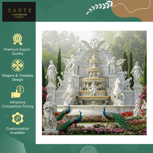 Fuente de Jardín Moderna de Mármol de Gran Tamaño, Ecológica y de Alta Calidad, Cascada en Cascada, Montaje en Suelo, para Hotel o Villa de 5 Estrellas - Product Image 5