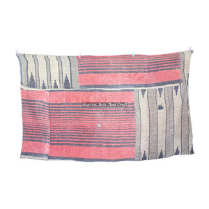 Indian Kantha 100% Cotton Quilt Vintage Handmade Bedding Blanket Indian Reversible Hand <b>Stitched</b> Heavy <b>Throw</b> Old Sari Blanket - Product Image 1