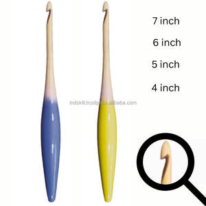 Ensemble crochet ergonomique personnalisé haute qualité 5mm fil de bois aiguilles à tricoter avec bol élégant usage domestique boîte emballée cadeau - Product Image 3