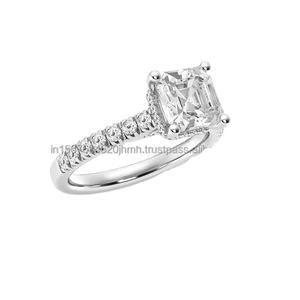 IGI certificado 18K oro Vintage anillo laboratorio cultivado diamante corte compromiso boda joyería para mujer - Product Image 2