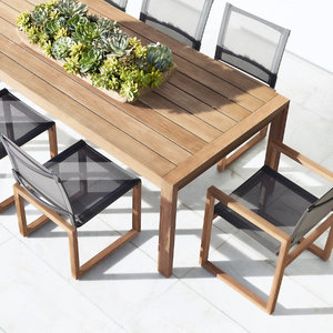 Table rectangulaire en teck au style moderne et épuré, idéale pour l'extérieur et durable - Product Image 3