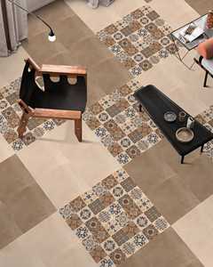 Carreaux de sol en céramique Premier 400x400mm, aspect marbre moderne brillant, antidérapants, antibactériens, longue durée de vie, 8mm d'épaisseur, garantie 5 ans - Product Image 1