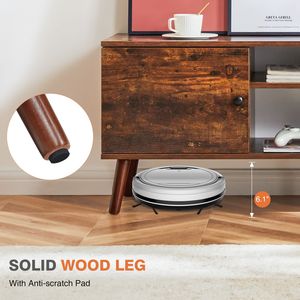 TV Console multimediale marrone per soggiorno/camera da letto 60 \ "sistemazione TV con ripiani regolabili e 2 armadietti - Product Image 3