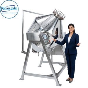 Mezcladora Industrial Vertical de Acero Inoxidable Micron India, Máquina Mezcladora de Polvo de Alta Capacidad para Procesamiento de Alimentos y Productos Químicos, 440V - Product Image 1