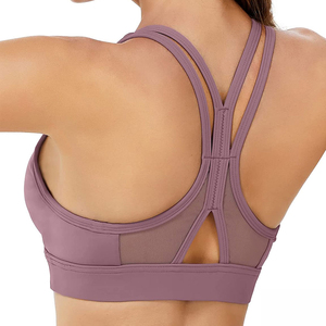 New Style Women's Plus Size Yoga Sports Bra Backless Crop Top Breathable Reversible Eco-Friendly High Support Shockproof Front - Product Image 5