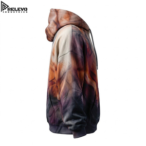 Sweat à capuche unisexe personnalisé en molleton imprimé par sublimation, motif flamme et fumée, avec cordon de serrage ajustable - Product Image 3