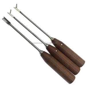 Osteotome vétérinaire de type L Y, manche en bois, couteau à os orthopédique, instrument chirurgical pour la chirurgie orthopédique animale - Product Image 1