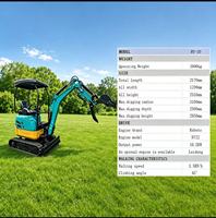 Mini-excavatrice diesel 7,6 kW la plus vendue pour le creusement dans les vergers