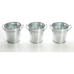 Galvanized Steel Flower <b>Bucket</b> Metal <b>Tin</b> Pail with Handle for Garden Decor & Home Storage Multi-Purpose Metal <b>Bucket</b> Bulk - Product Image 3