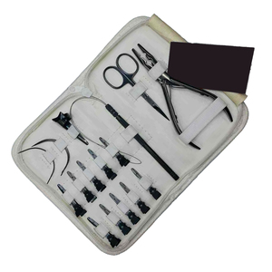 Kit d'outils professionnels en acier inoxydable pour extensions de cheveux : perles, pinces, outils de séparation, outils de pose et de retrait pour extensions de cheveux naturels - Product Image 1