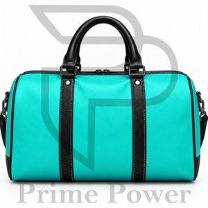Bolsa Deportiva de PU Color Verde Azulado de Moda, con Múltiples Compartimentos, Resistente al Agua, Forma Ovalada, Asa Superior, Unisex, Directo de Fábrica - Product Image 2