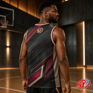Camiseta de Baloncesto al por Mayor con Logotipo Personalizado, Malla Transpirable Sublimada, Camiseta Deportiva para Equipo, Color Grafito Ember Velocity - Product Image 5