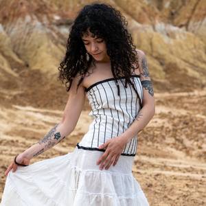 Vestido Maxi Bohemio de Algodón de Moda 2026 para Festival, Flamenco, Casual, de Verano, para Fiesta, para Mujer - Product Image 1