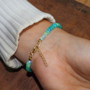 925 sliver plated beaded <b>bracelet</b> Octagon Charm Shaded <b>Beads</b> <b>Bracelet</b> women <b>bracelet</b> export at factory price - Product Image 4