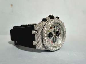 Montre en diamant moissanite de qualité supérieure, élégante et luxueuse, pour les professionnels, disponible au prix d'usine, montre à quartz - Product Image 2