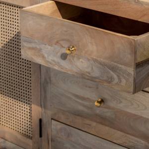 Buffet en rotin Vandana Pebble Neo pour des intérieurs modernes élégants, adaptés à l'intérieur et à l'extérieur - Product Image 4