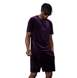 Ensemble chemise et short brodés RABUSH SPORTS en velours uni 100 % laine respirante de haute qualité pour homme – Pull doux d'été - Product Image 5