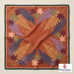 Elegant Custom Printed Luxury <b>Silk</b> <b>Scarf</b> Womens Square Headscarf Lightweight Fashion Fabric OEM ODM Manufacturer Taiwan Supplier - Product Image 6