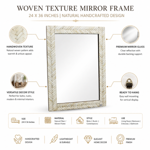 Premium 24 x 36 Inch Rectangular Wall <b>Mirror</b> | <b>Large</b> Decorative <b>Mirror</b> for Living Room <b>Bedroom</b> Entryway | Modern Home Decor - Product Image 5