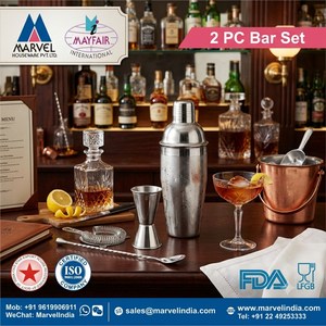 Juego de Bar de 2 Piezas con Coctelera y Juego de Medidas de Acero Inoxidable Ecológico, Diseño Moderno, Herramientas Duraderas - Product Image 3