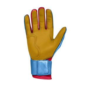 Split Finger Baseball Gloves Leather Right Handed Hook And Loop Closure All Seasons Adult Use Blue <b>Red</b> Yellow Baseball Gloves - Product Image 6