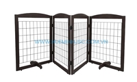 Vietnam porte en bois d'acacia pour animaux de compagnie 4 panneaux prix bon marché durable porte pliante frontière chenil fournisseur pour animaux de compagnie chien maison chat cage meilleure vente