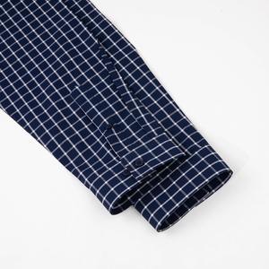 เสื้อเชิ้ตแขนสั้นทรงเข้ารูปสำหรับผู้ชาย ลายทางสไตล์วัยรุ่น ผ้าป๊อปลิน กระดุมแถวเดียว มีกระเป๋า ระบายอากาศได้ดี - Product Image 4