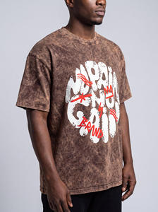 Custom Mens <b>Vintage</b> Washed <b>Graphic</b> T Shirt Oversized Streetwear Abstract Letter Print Short Sleeve Crew Neck Cotton Casual <b>Tee</b> - Product Image 3