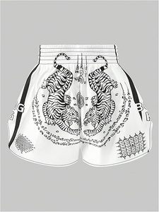 Shorts de Muay Thai al por Mayor de Fábrica, Pantalones de Boxeo Transpirables para Hombre y Mujer, Shorts de Boxeo de Muay Thai con Logotipo Personalizado, Satinados - Product Image 2